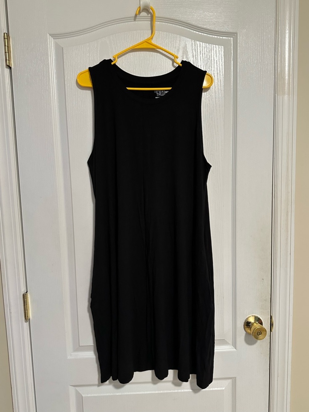 Time and Tru Black Dress XXXL 22 Sleeveless Pockets Stretch Soft